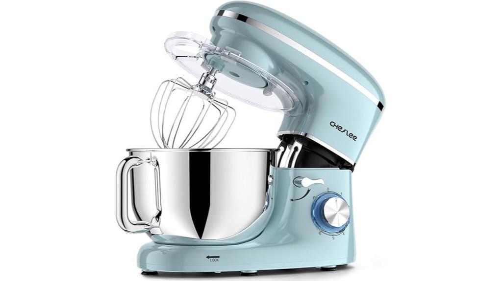 powerful blue stand mixer