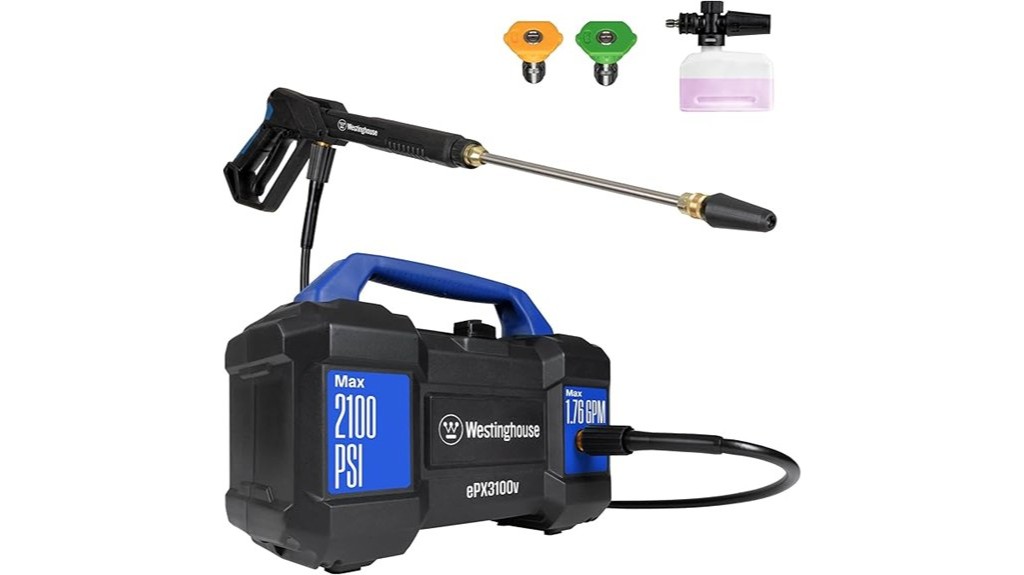 powerful electric pressure washing capabilities