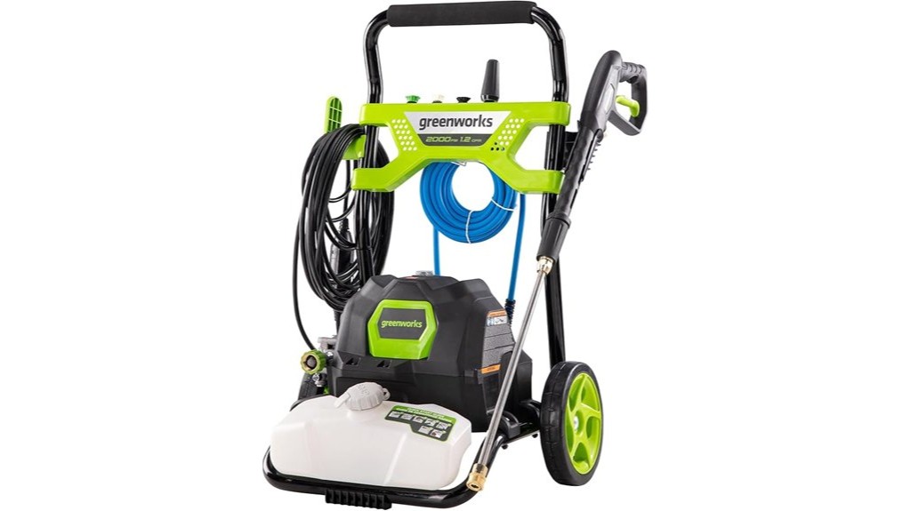 powerful pressure washer with open frame