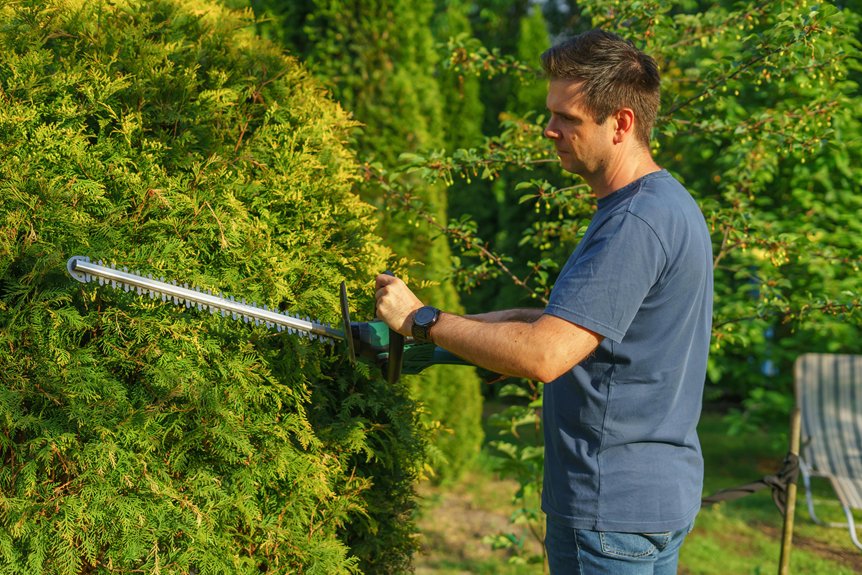 professional grade hedge trimming power