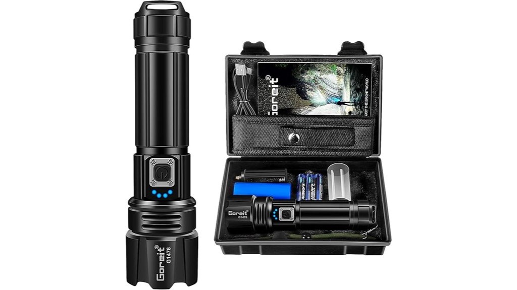 rechargeable high lumen led flashlight