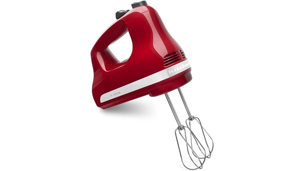 red hand mixer kitchen
