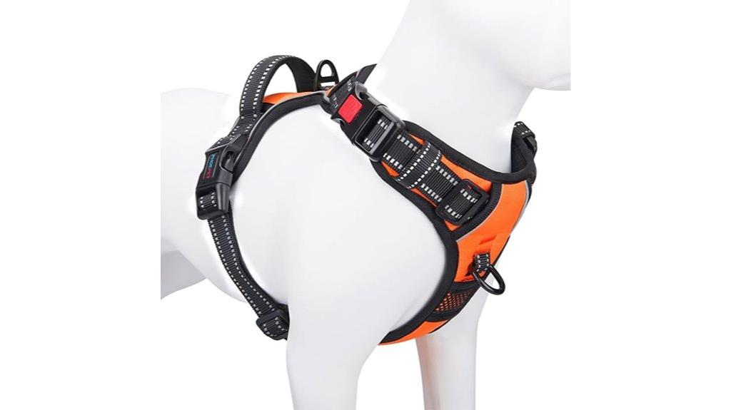 reflective large breed dog harness