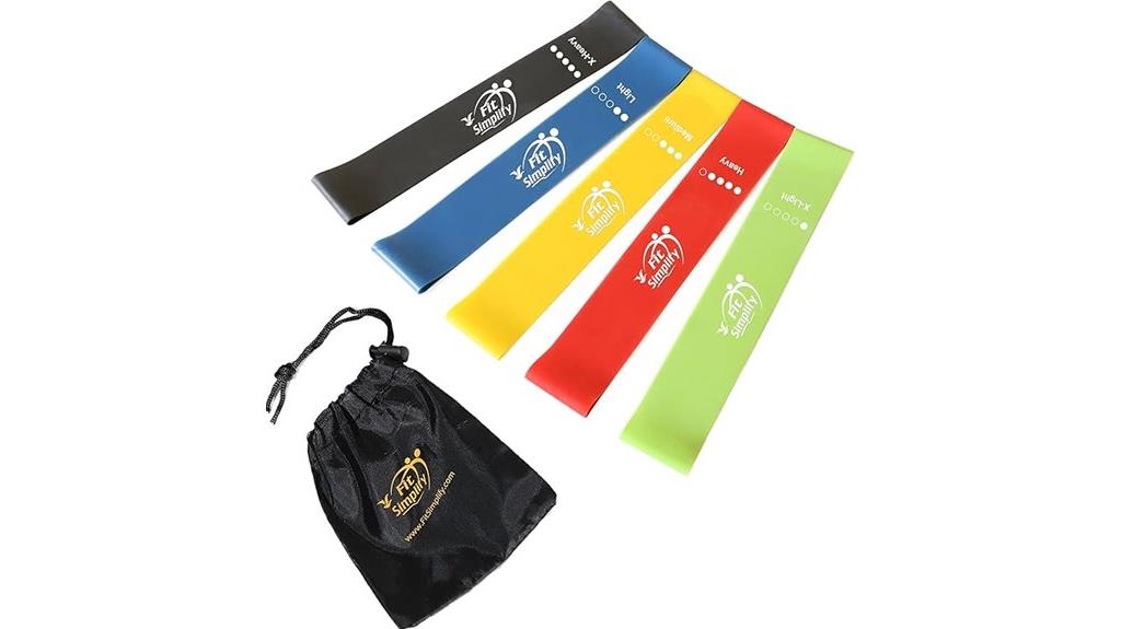 resistance exercise bands with carry bag