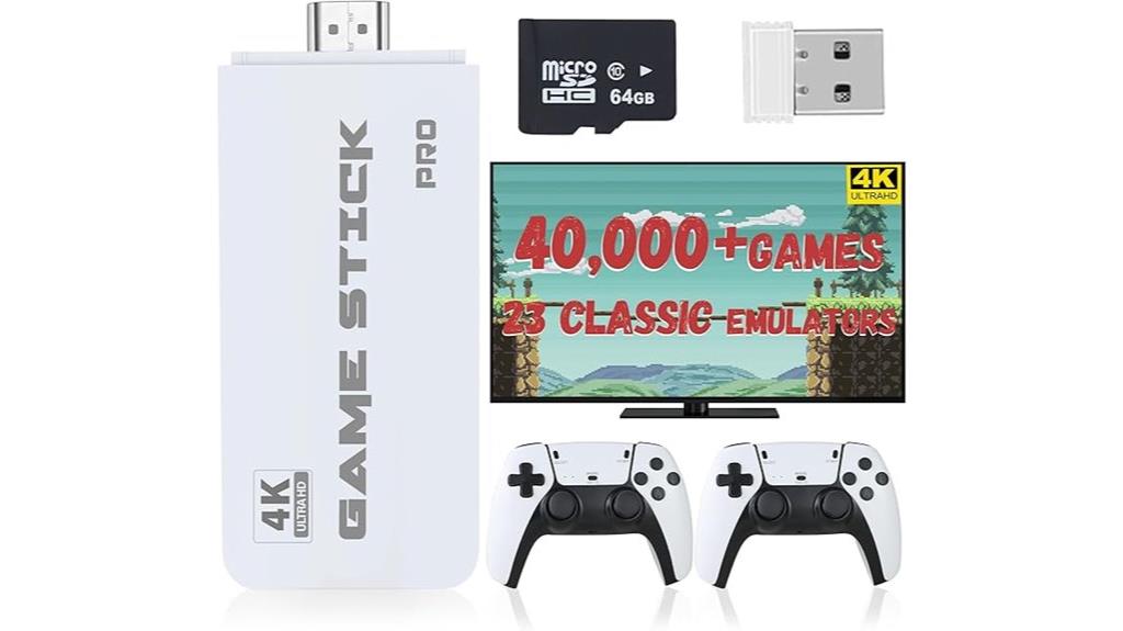 retro gaming console with extensive library