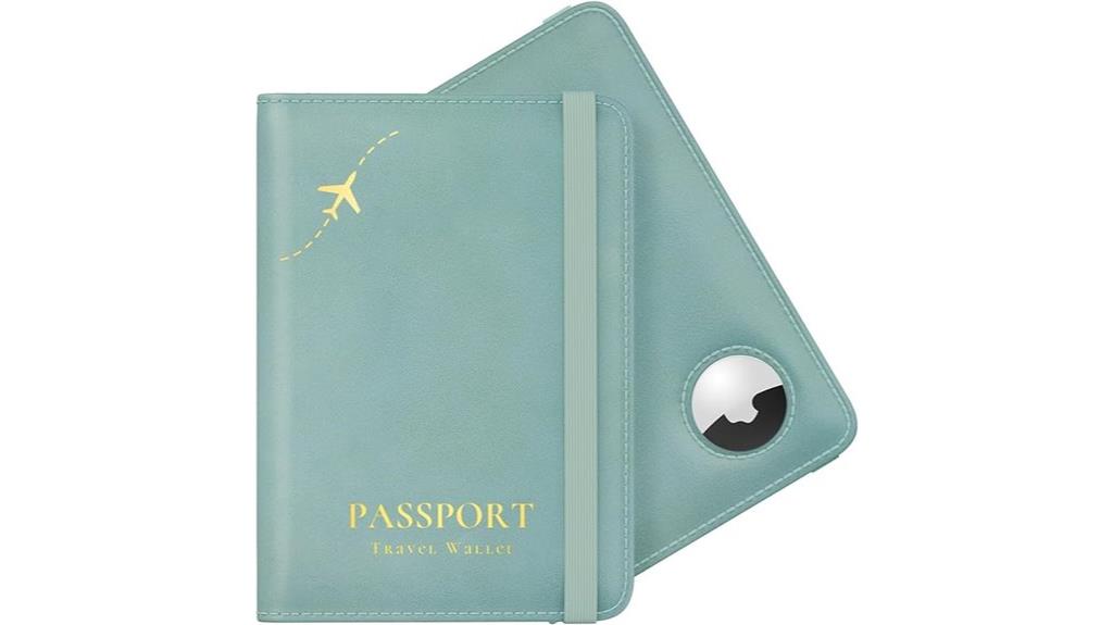 rfid protected passport holder sky blue