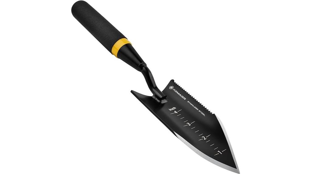 robust stainless steel serrated trowel