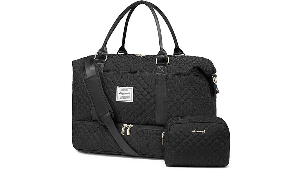 roomy travel bag with extras