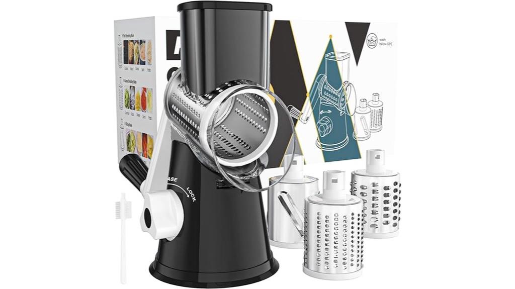 rotary cheese grater with blades