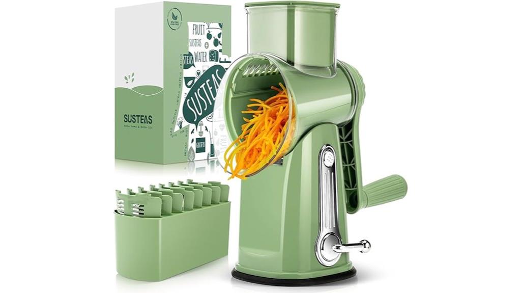 rotary cheese grater with suction