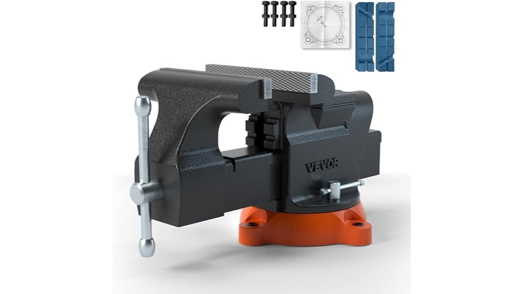rotating bench vise with 6 inch jaws