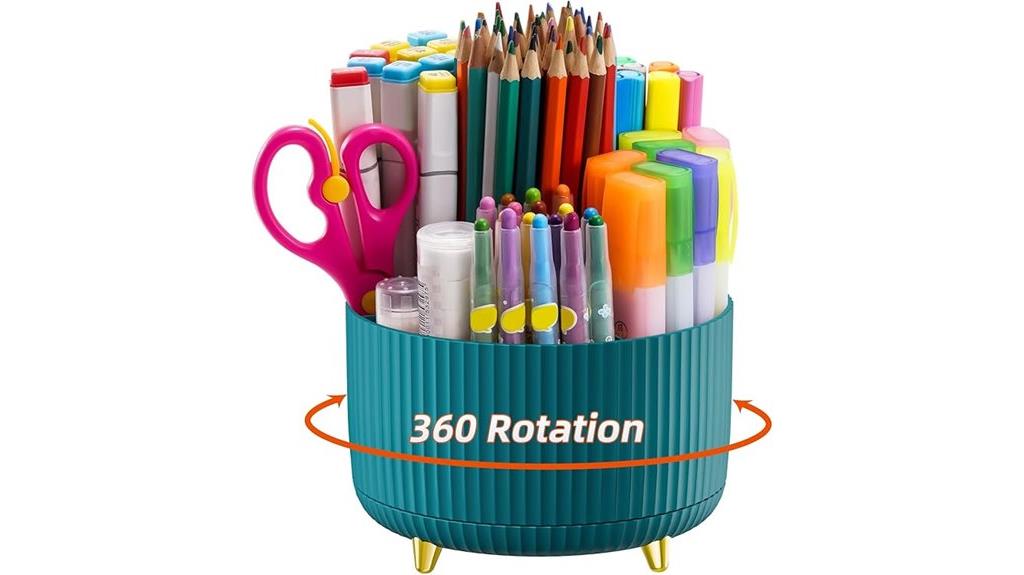 rotating desk organizer with pen holder