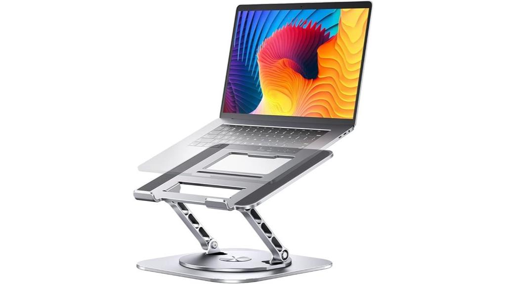 rotating laptop computer stand