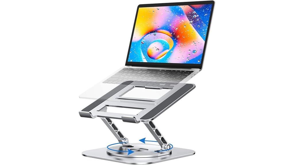 rotating laptop desk stand
