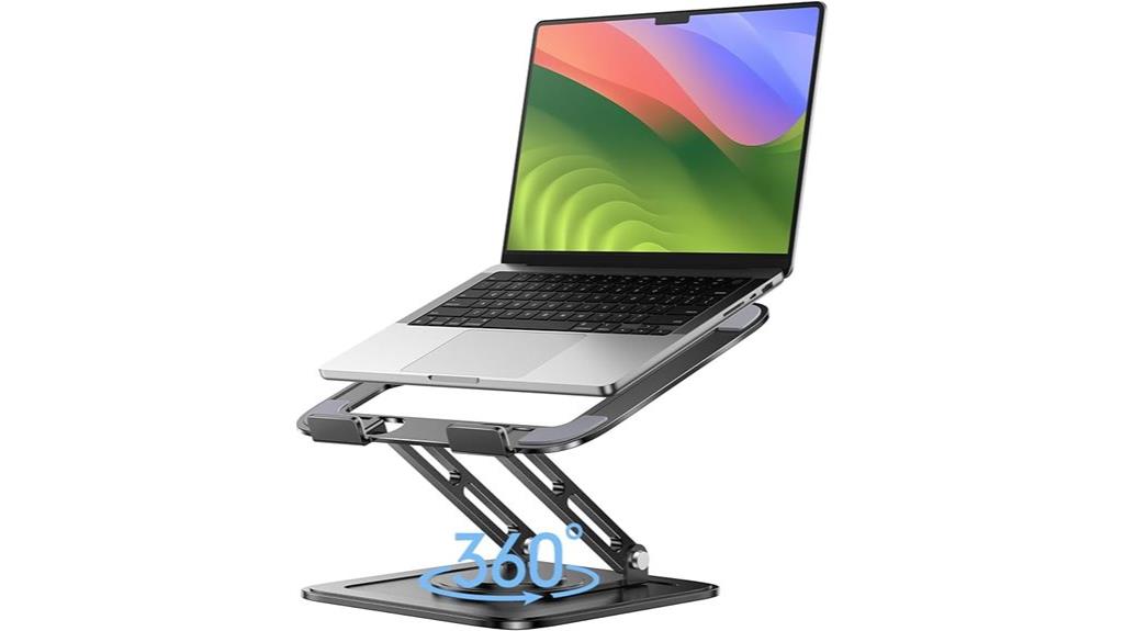 rotating stand for laptops