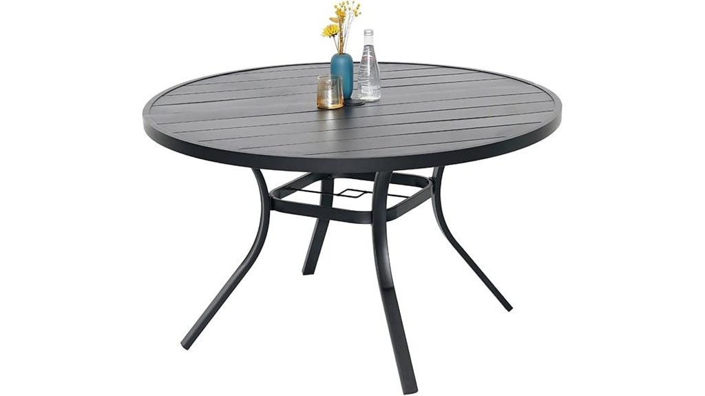 round patio dining table