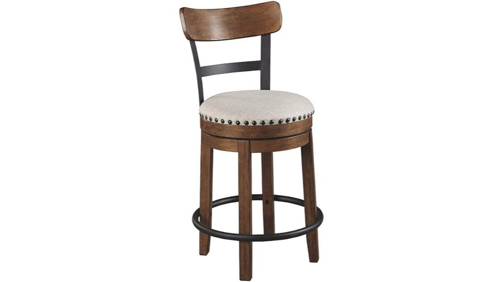 rustic farmhouse counter height swivel