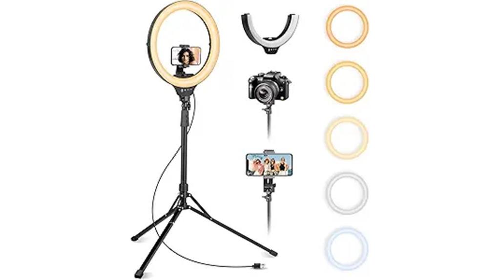 selfie light tripod phone holder