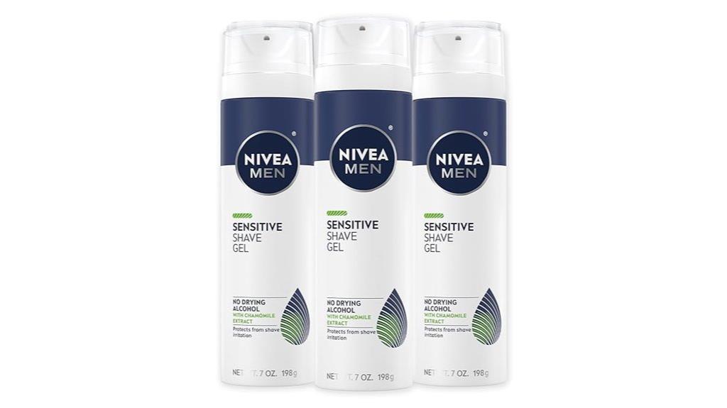 sensitive men s shaving gel three pack