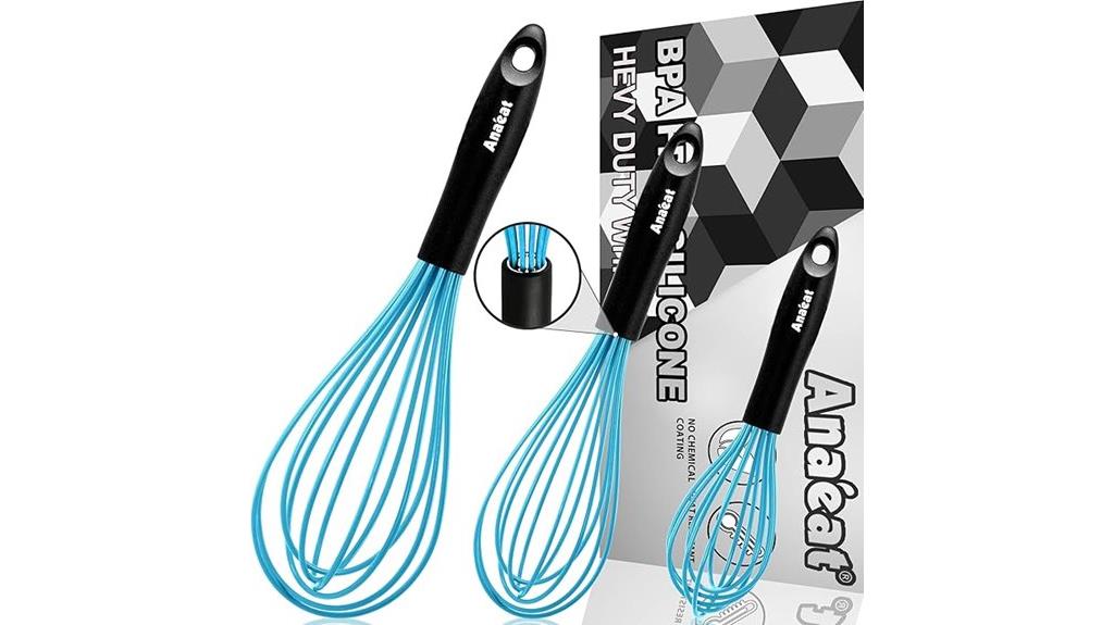 silicone balloon whisk blue