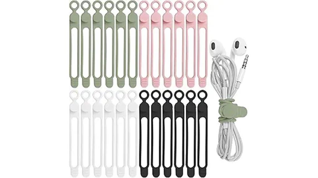 silicone cord organizer straps