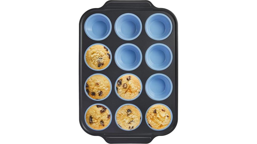 silicone muffin pans with metal