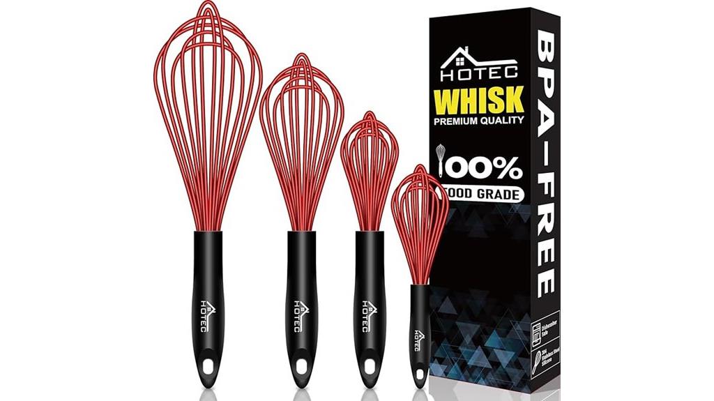 silicone whisks with non slip handles