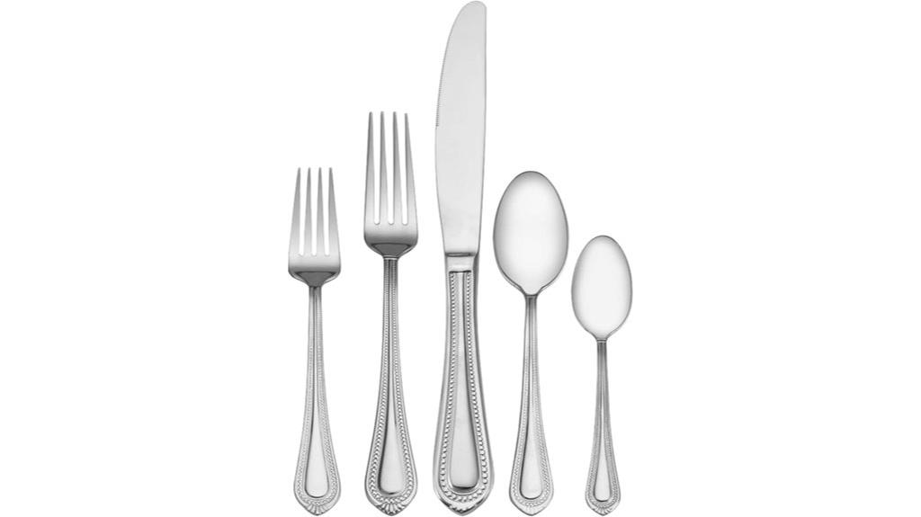 silver formal flatware set