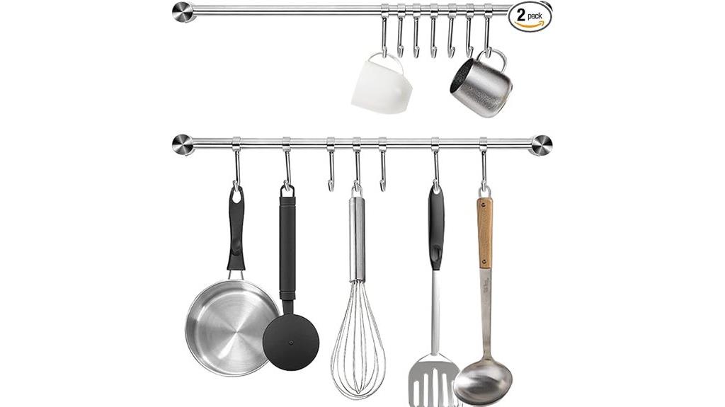 sliding hooks for pots and pans
