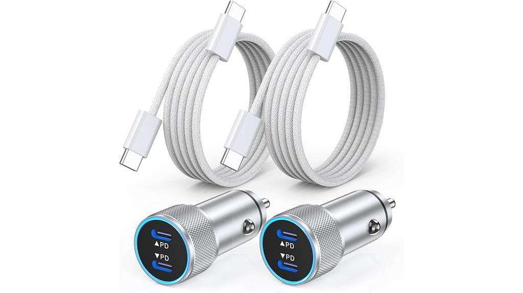 smartphone charger with usb c cable