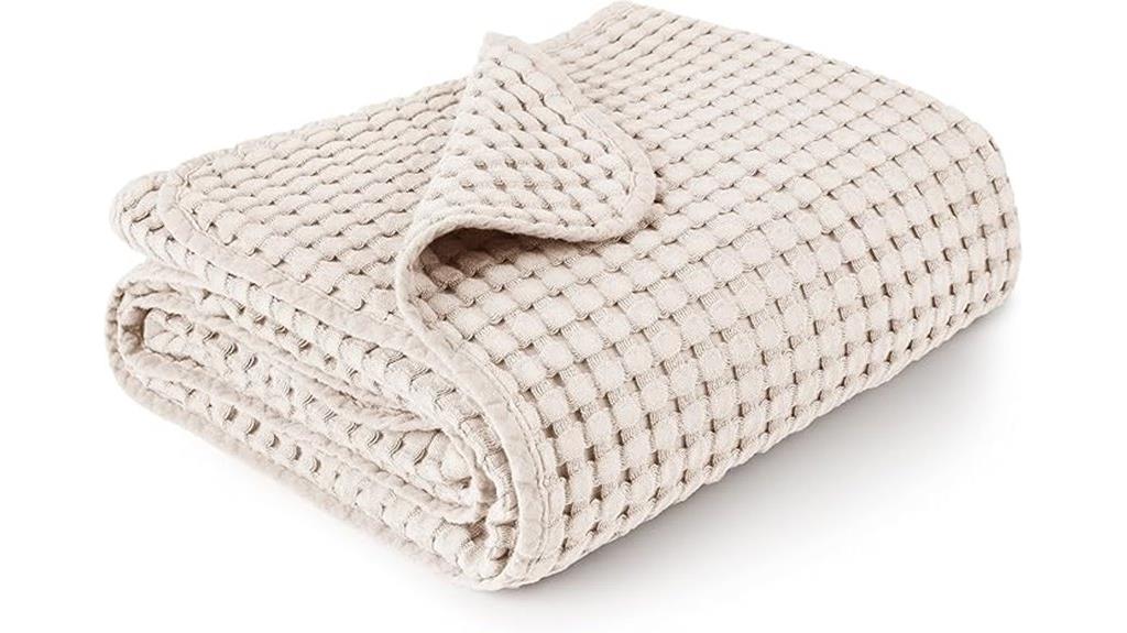 soft cozy waffle textured baby blanket