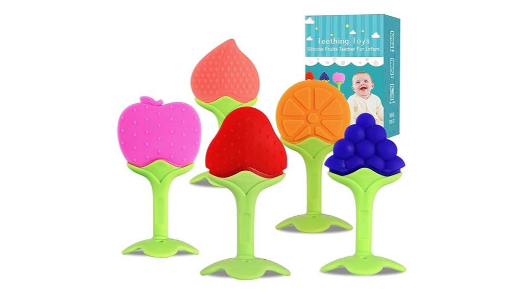 soft fruit teething toys for infants