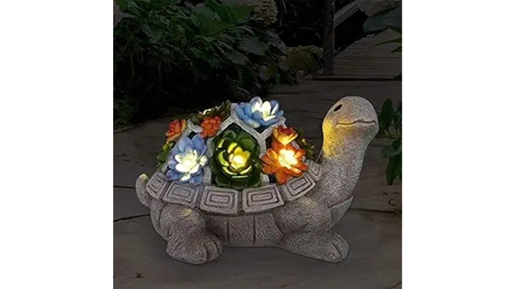 solar powered garden decor