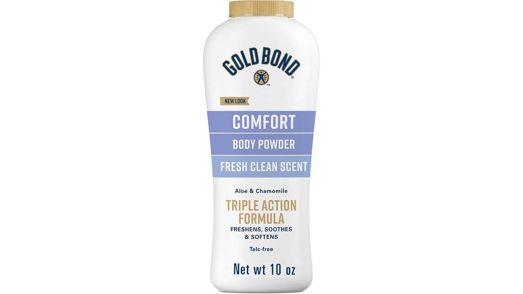 soothing body powder with aloe