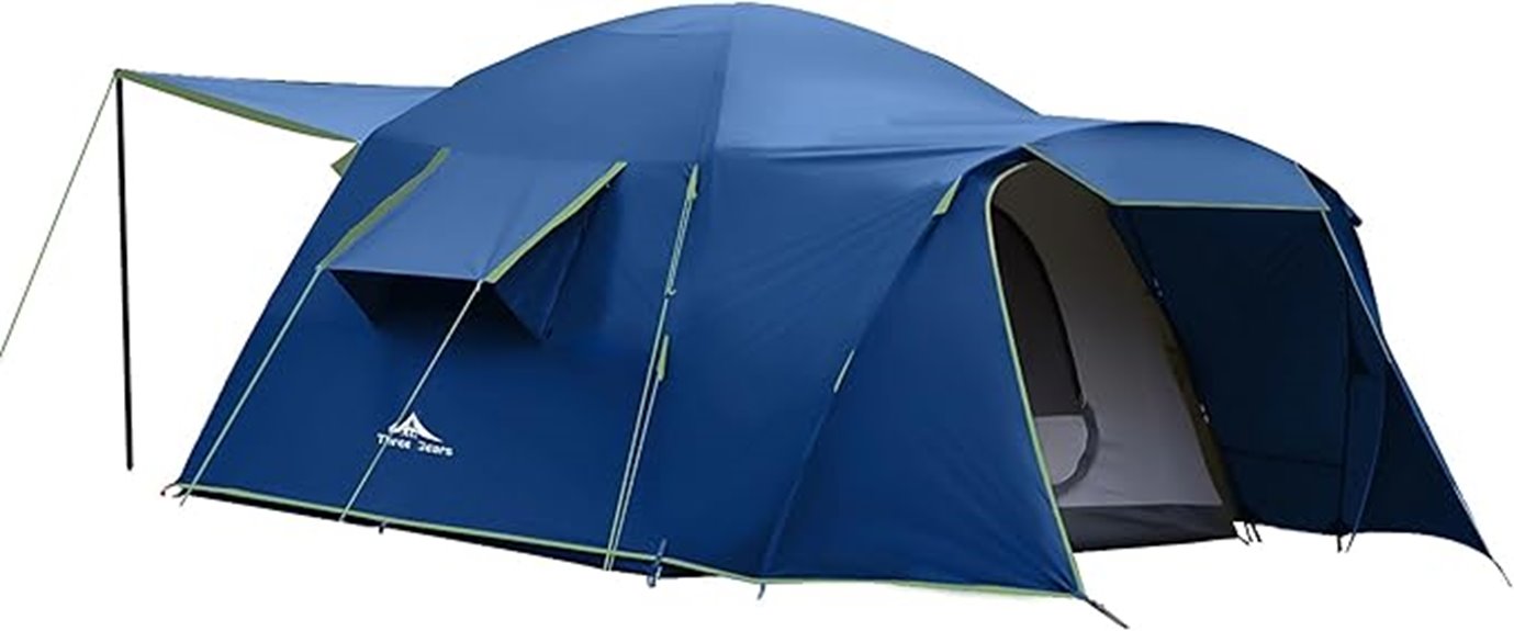 spacious family camping tent