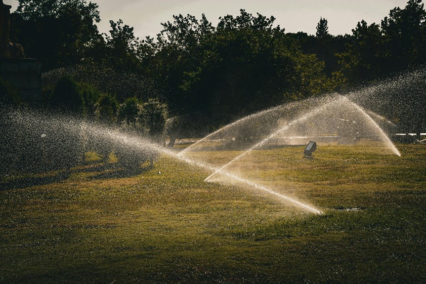 sprinklers for lush lawn maintenance