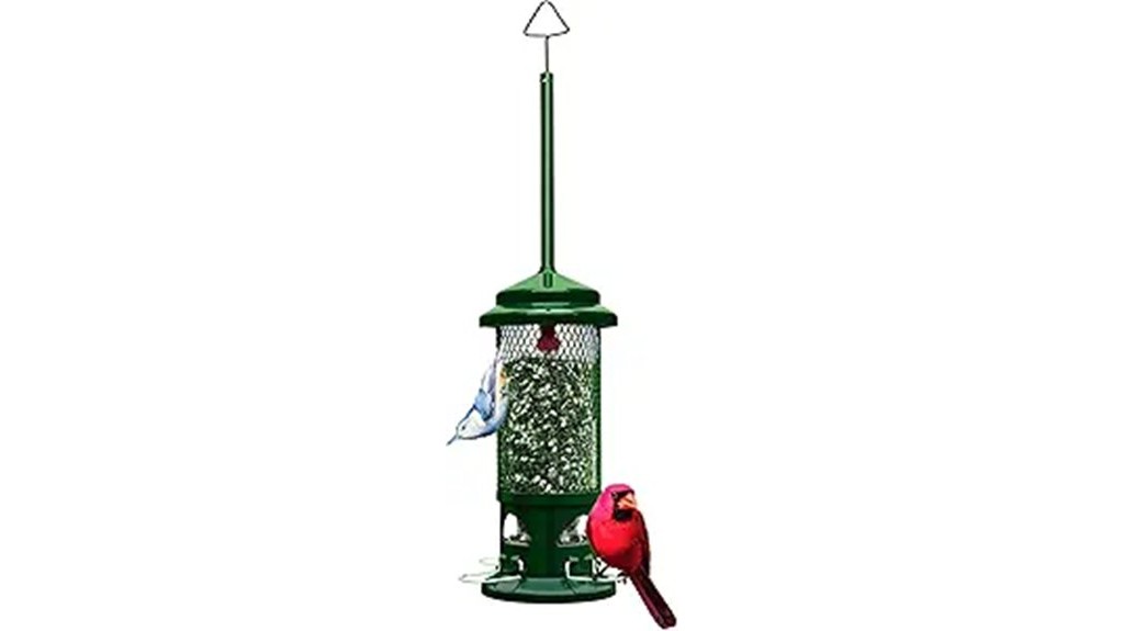 squirrel proof metal perch bird feeder