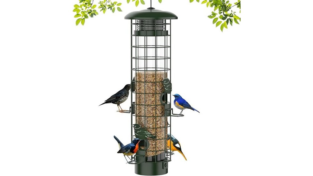 squirrel resistant outdoor bird feeder