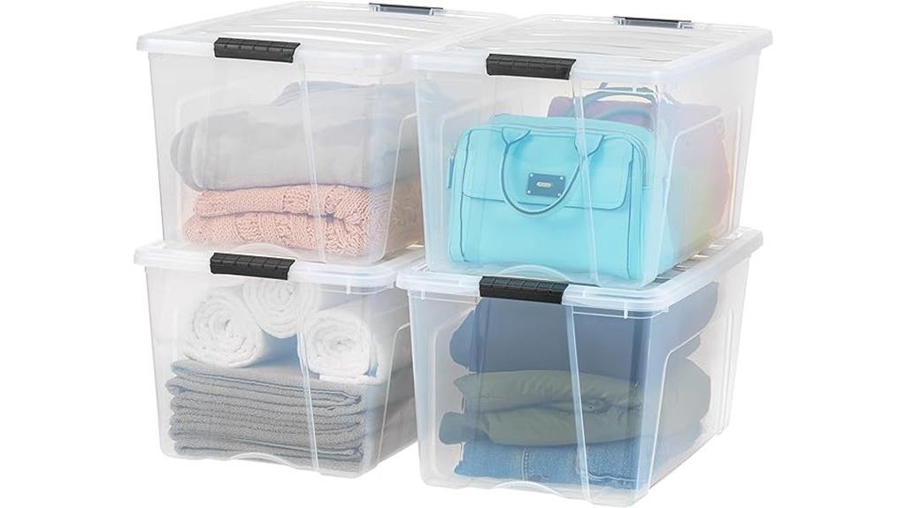 stackable clear plastic storage containers