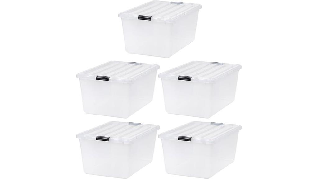 stackable plastic storage bins