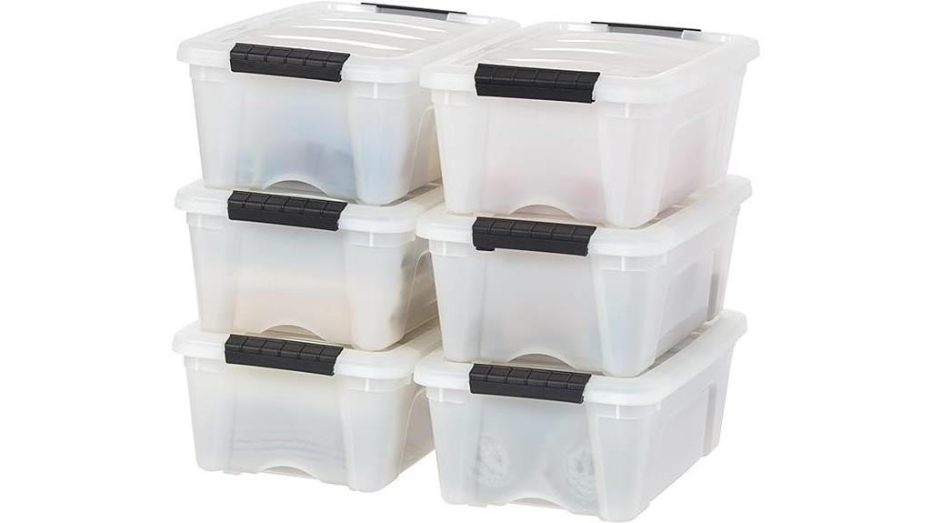 stackable plastic storage bins