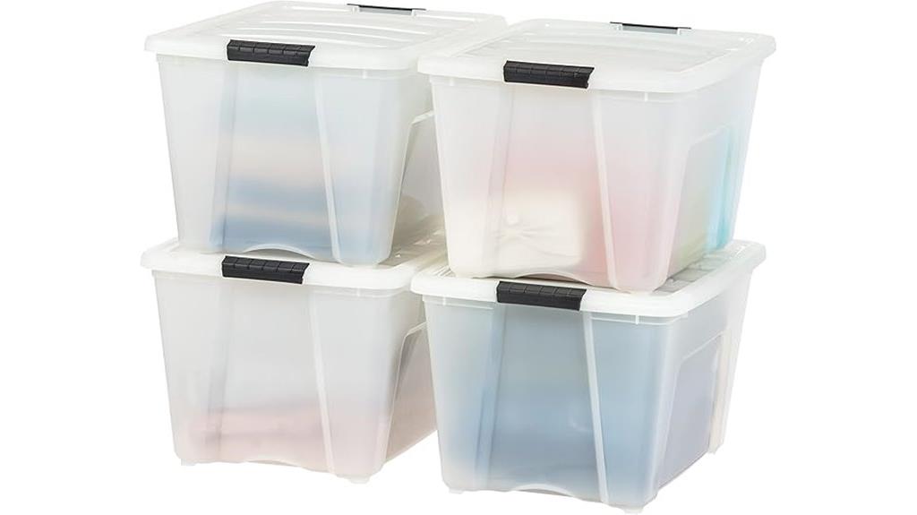 stackable plastic storage bins