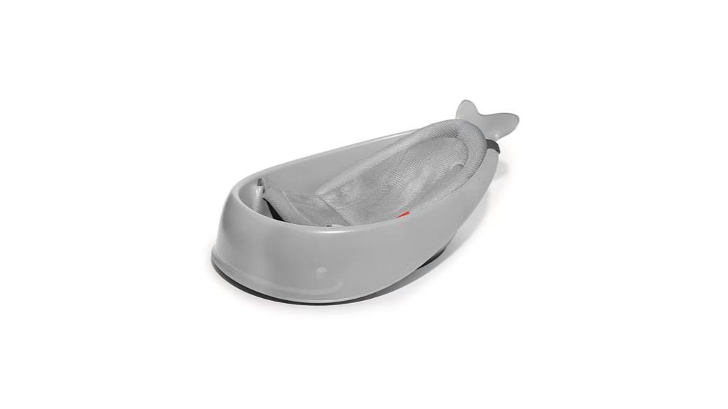 staged baby bathtub with smart sling