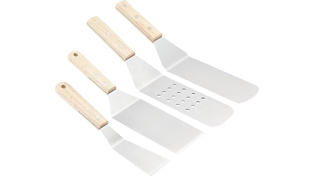 stainless steel barbecue spatula set