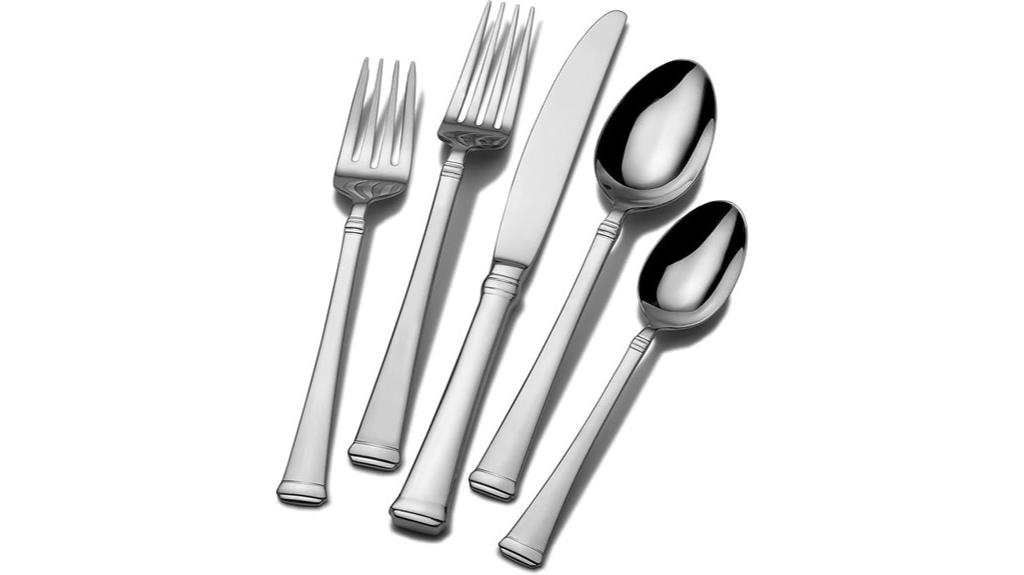 stainless steel flatware service set