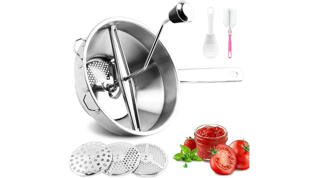 stainless steel food processing appliance