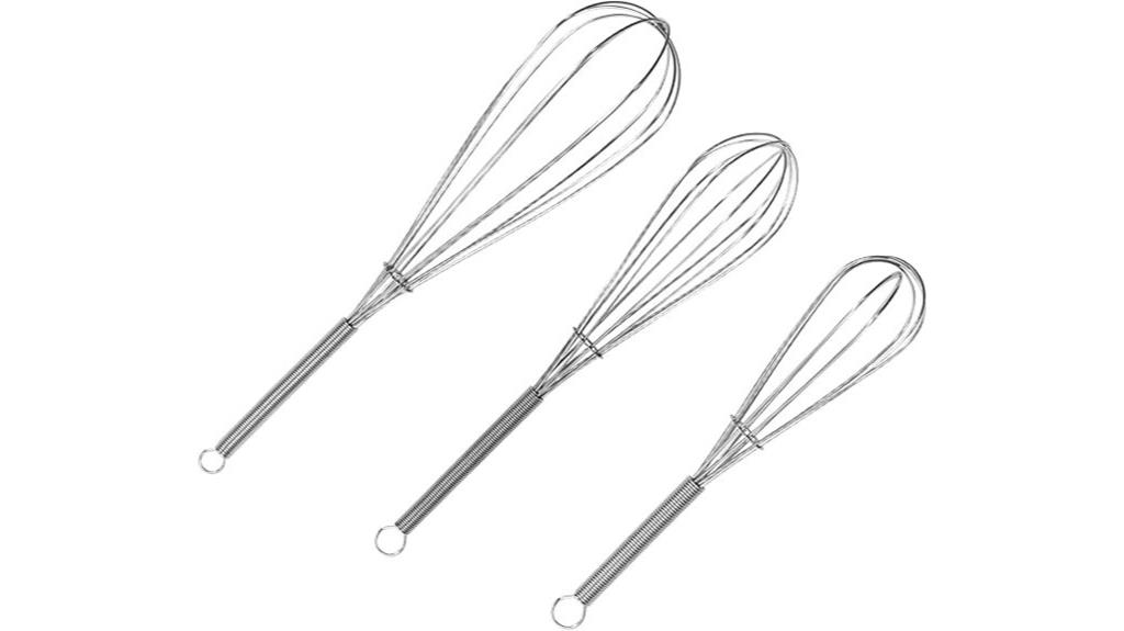 stainless steel kitchen whisk set