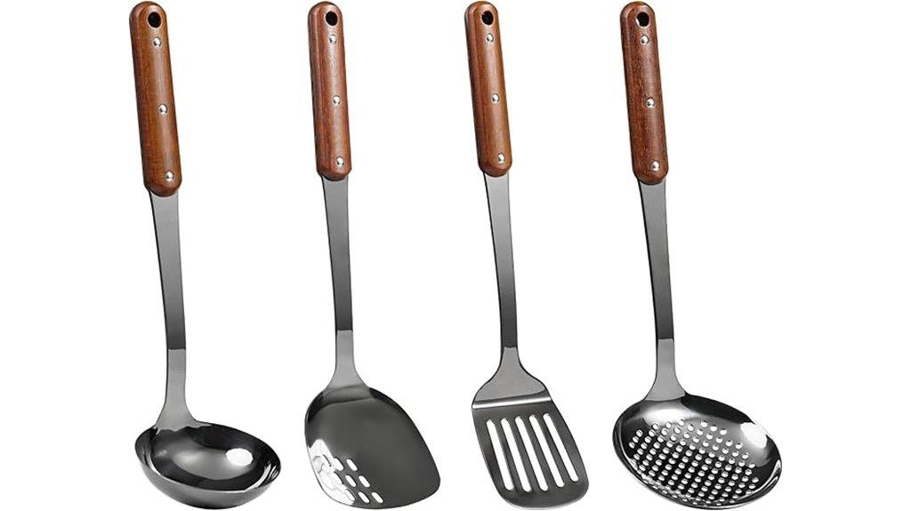 stainless steel kitchen wok set