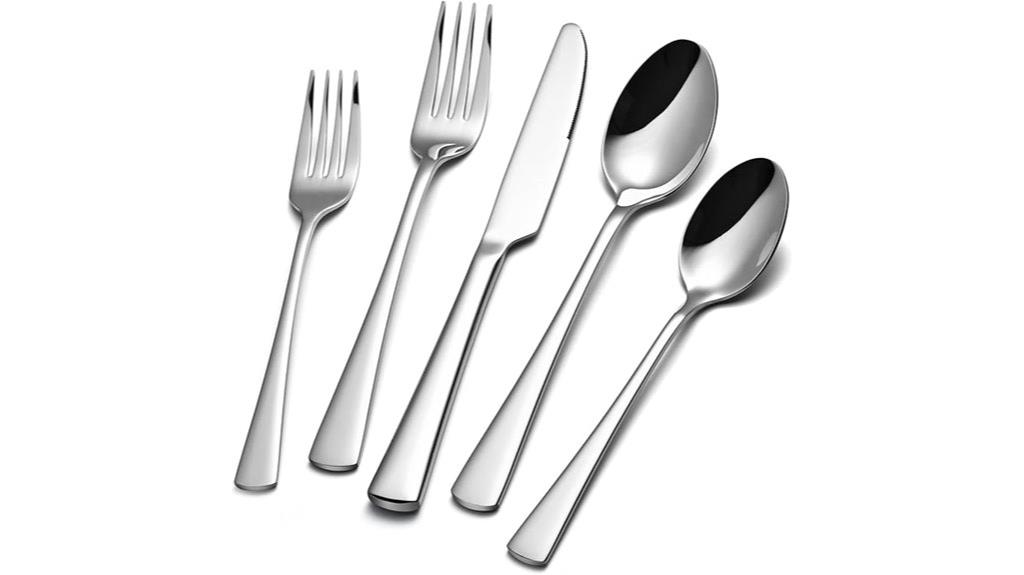 stainless steel silverware set