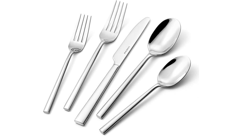 stainless steel silverware set